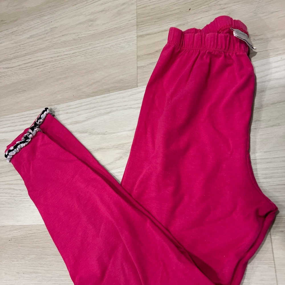 girls pink leggings size 10 by Emily Rose